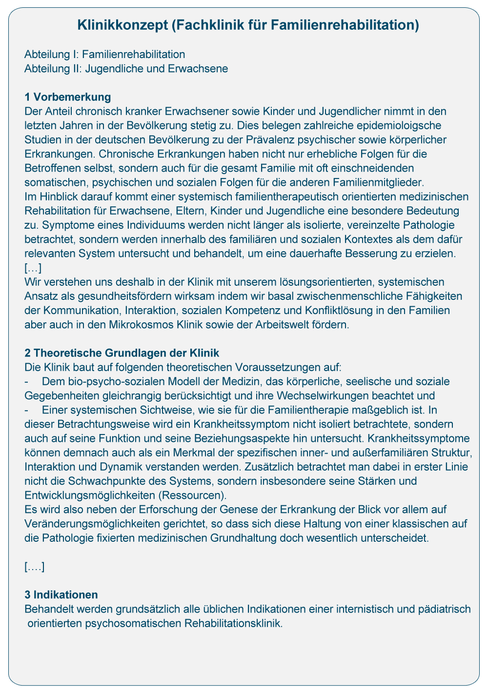 Praxisbeispiel 28a: Auszüge aus dem Konzept einer Fachklinik für Familienrehabilitation - Seite 1